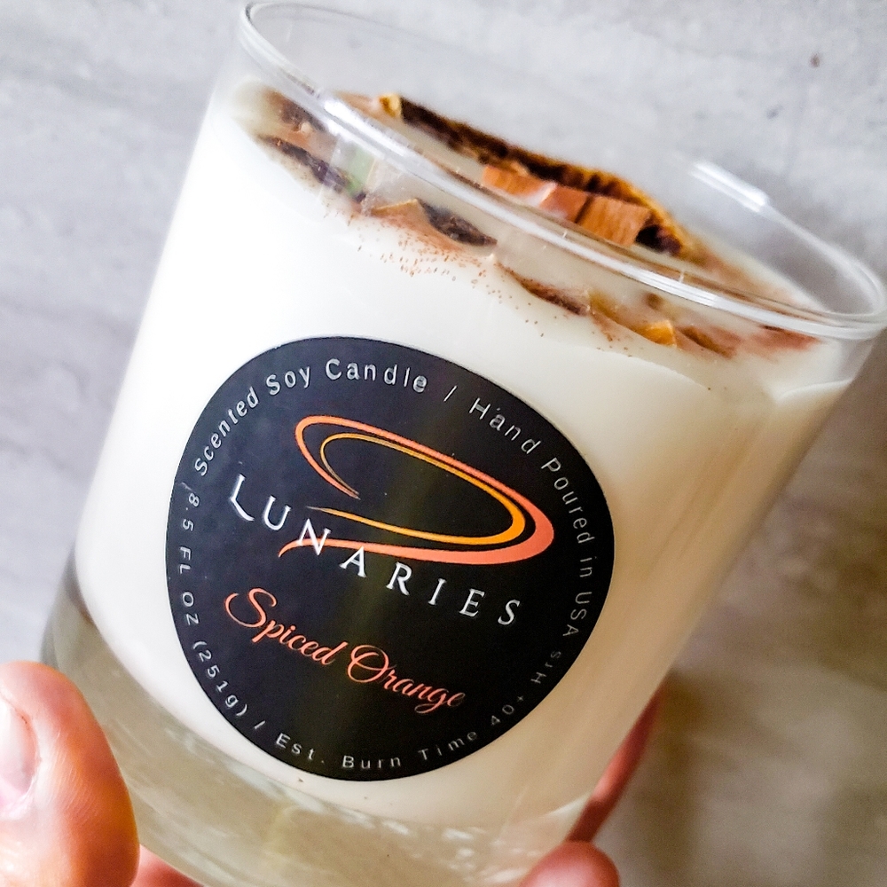 Spiced Orange Soy Candle w/ Wood Wick - Picture 5 of 12